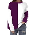 thumbnail image 1 of STETMN Women's Striped Oversized Sweater Long Sleeve Knitted Shirt Loose Color Block Pullover Top, 1 of 3