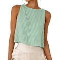 thumbnail image 1 of STETMN Women's Striped Tank Top Casual Summer Crop Sleeveless Tops Button Reversible Vest Top for Daily Wear, 1 of 8