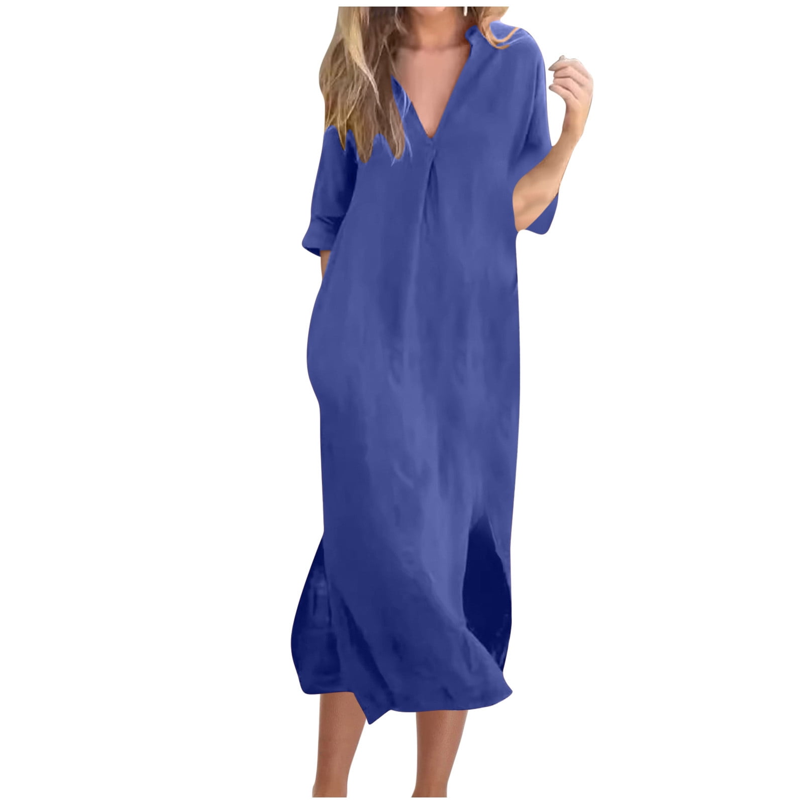 SUMMERY INCLINATION WOVEN MIDI DRESS main image 1