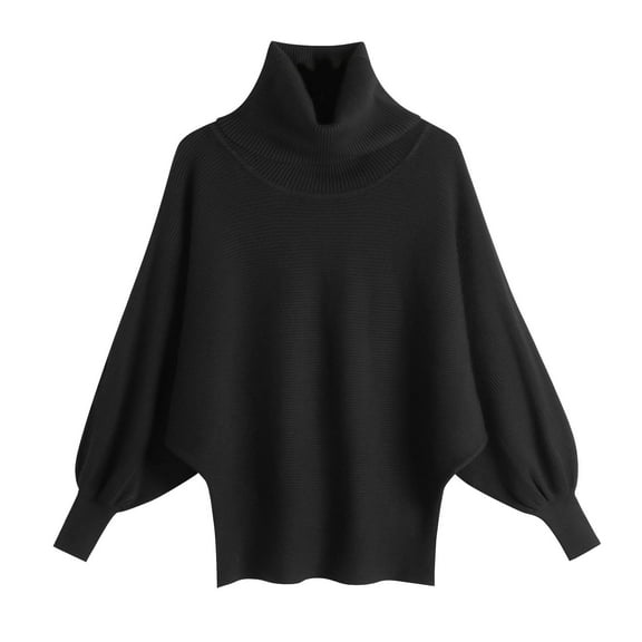 STETMN Women's Turtleneck Sweater Loose Batwing Long Sleeve Warm Top Oversized Fall Thermal Sweatshirts