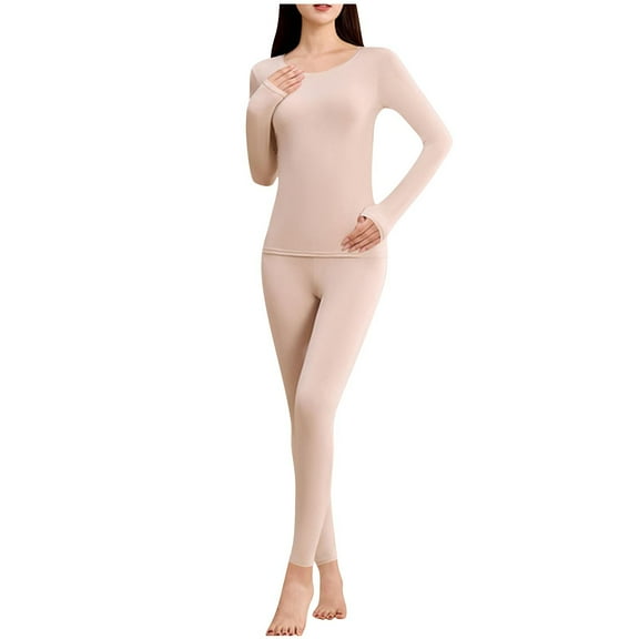 STETMN Women's Underwear Thermal Sets Long Sleeve Top and Leggings Pants Lightweight Base Layer Bottom Outfits
