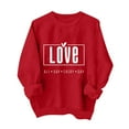 thumbnail image 1 of STETMN Women's Valentine T-shirt Love Letter Print Casual Sweatshirt Loose Long Sleeve Pullover Tops, 1 of 8