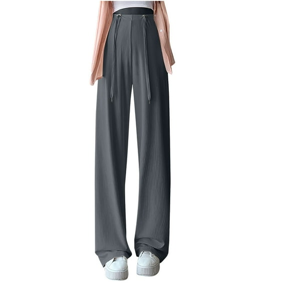 STETMN Women's Wide Leg Lounge Pants High Waist Stretch Dress Casual Sweatpants