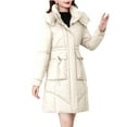 thumbnail image 1 of STETMN Women's Winter Long Puffer Jacket Zip Up Hooded Warm Jacket Thick Quilted down Jackets, 1 of 7