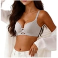 thumbnail image 1 of STETMN Womens No Underwire Soft Support Push Up Bra Deep V Neck Seamless Lightweight Breathable Everyday Bra, 1 of 7