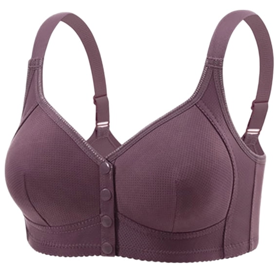 SPZTSX Womens Plus Size Front Closure Wireless Bras Push Up Breathable Shaping Vest Style Sleep Everyday Bra