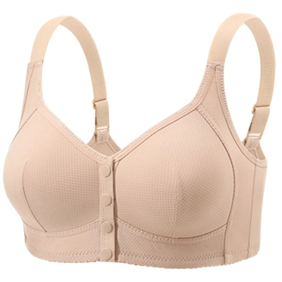 SPZTSX Womens Plus Size Front Closure Wireless Bras Push Up Breathable Shaping Vest Style Sleep Everyday Bra