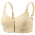 thumbnail image 1 of SPZTSX Womens Plus Size Front Closure Wireless Bras Push Up Breathable Shaping Vest Style Sleep Everyday Bra, 1 of 5