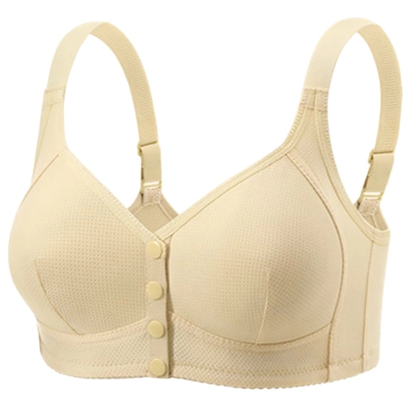 SPZTSX Womens Plus Size Front Closure Wireless Bras Push Up Breathable Shaping Vest Style Sleep Everyday Bra