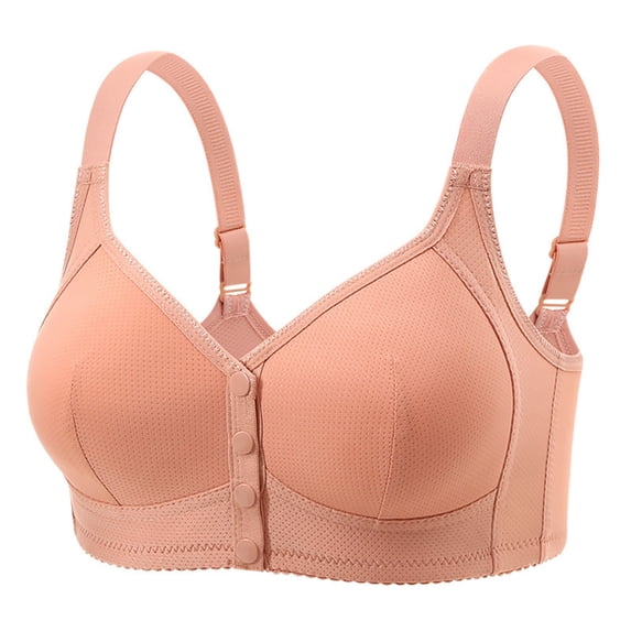 STETMN Womens Plus Size Front Closure Wireless Bras Push Up Breathable Shaping Vest Style Sleep Everyday Bra