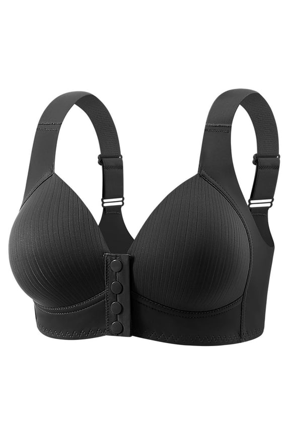 STETMN Womens Plus Size Wireless Everyday Bra Side Support Armpit Fat Control Breathable Push Up Bralette