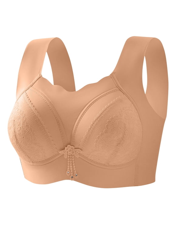 STETMN Womens Traditional Wireless Bras Wide Strap Side Support Push up Breathable Comfort Everyday Casual Bra