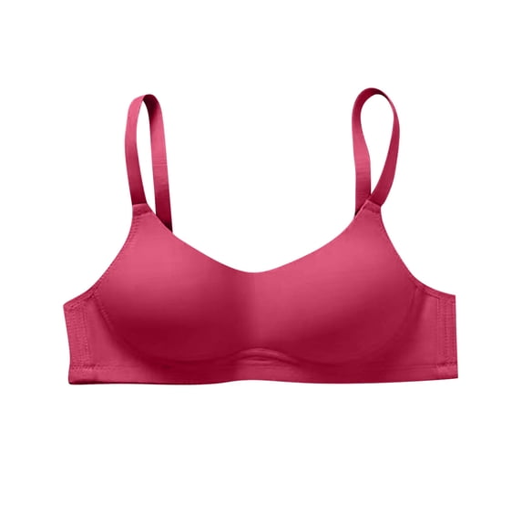 SPZTSX Womens Wirefree Light Support T Shirt Bra Ribbed V Neck Soft Smooth Breathable Comfort Everyday Bralette