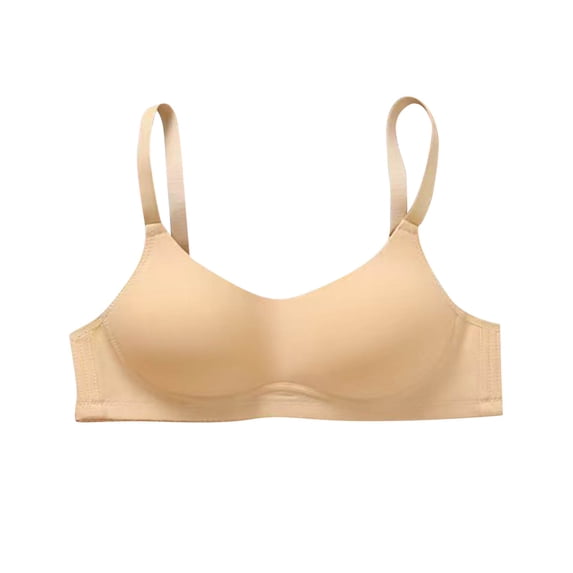 SPZTSX Womens Wirefree Light Support T Shirt Bra Ribbed V Neck Soft Smooth Breathable Comfort Everyday Bralette