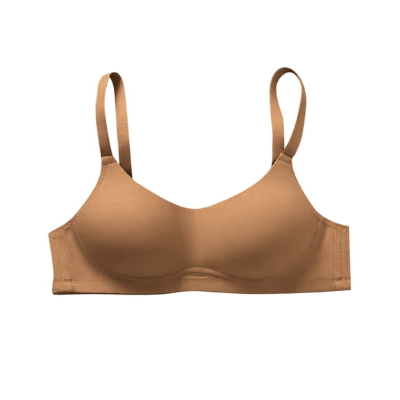 SPZTSX Womens Wirefree Light Support T Shirt Bra Ribbed V Neck Soft Smooth Breathable Comfort Everyday Bralette