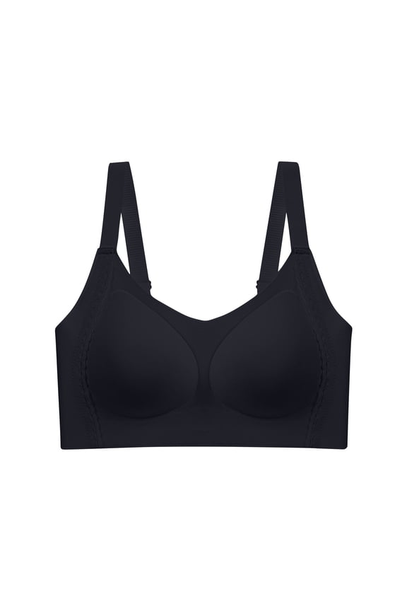 STETMN Womens Wireless Jelly Cup T Shirt Bra Push Up 3D Molded Cups Comfortable Breathable Everyday Bralette