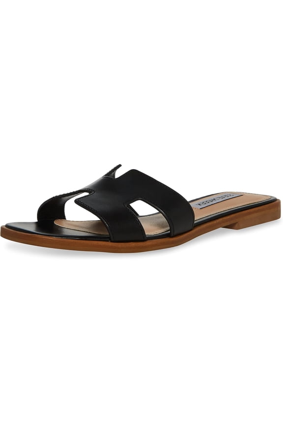 Hadyn Womens Slide - Black Leather