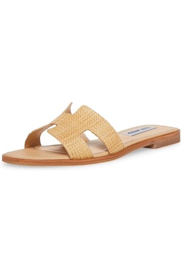 Steve Madden Corro Two-Strap Slide Tan Leather Mens US 10.5M Steve Madden Corro Two-Strap Slide Tan Leather Mens US 10.5M  main image 3