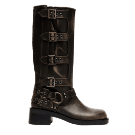 STEVE MADDEN ROCKY Boots Black Leather - Walmart.com