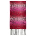 thumbnail image 1 of STEVE MADDEN Red Mid Weight Ombre Paisley Fringed Blanket Scarf, 1 of 3