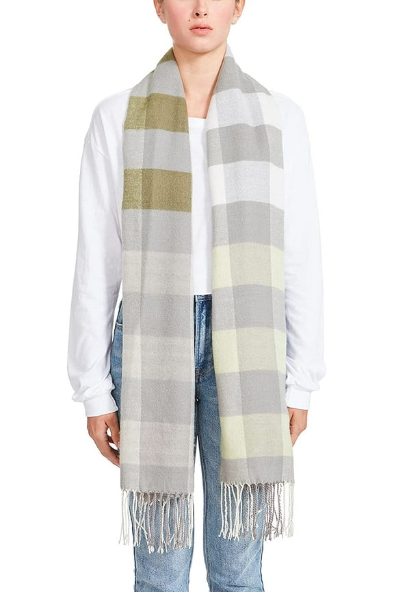WOMENS BUFFALO CHECK COLOR BLOCK SCARF