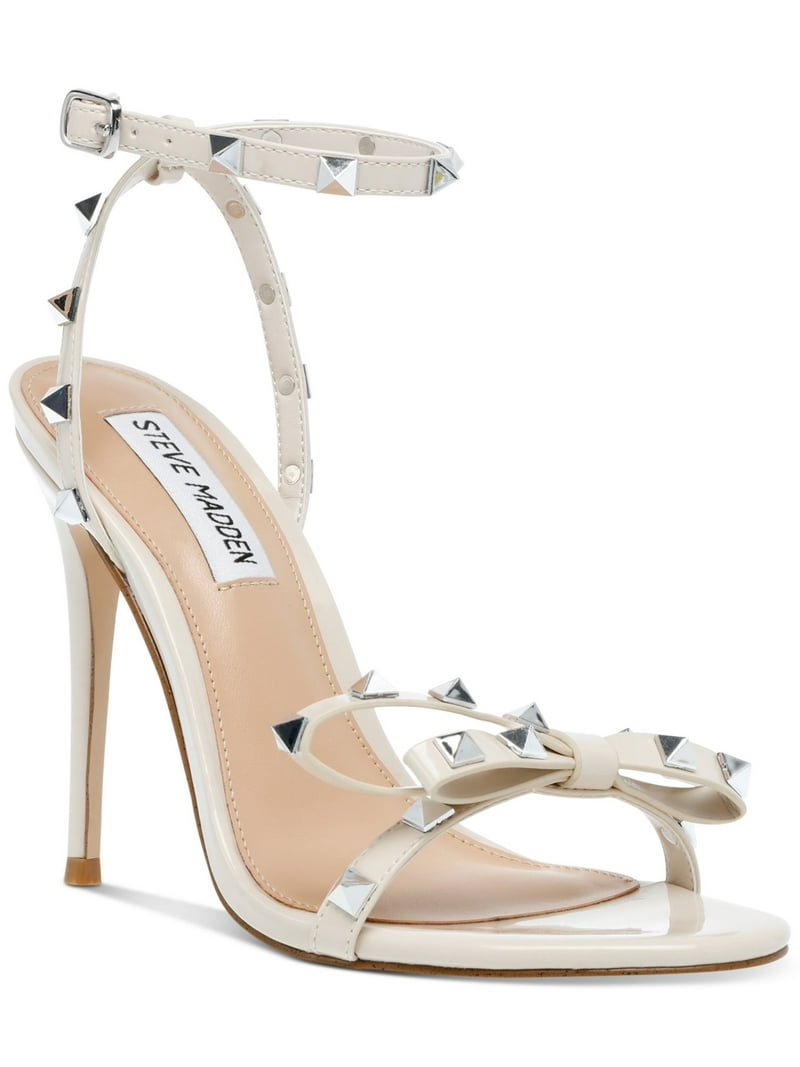 Steve Madden Women's High Heel Bradshaw-s Sandal, Beige, Bow