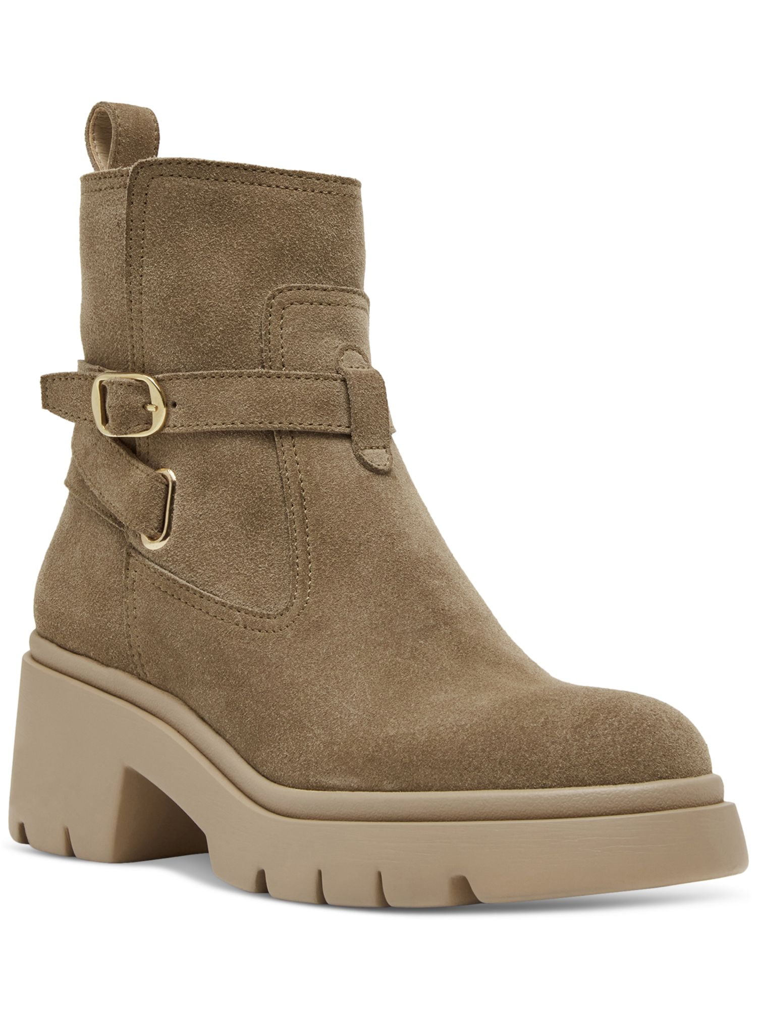STEVE MADDEN Womens Beige Crisscross Straps 1-1/2