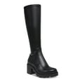 thumbnail image 1 of STEVE MADDEN Womens Black Stretch Lug Sole Aberdeen Round Toe Block Heel Zip-Up Riding Boot 7 M, 1 of 2