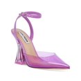 thumbnail image 1 of STEVE MADDEN Womens Purple Perforated Padded Transparent Adjustable Ankle Strap Zelie Pointed Toe Buckle Pumps Shoes 6 M, 1 of 4