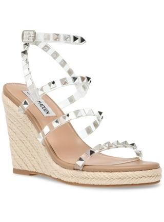 Clear wedge sandals steve madden on sale