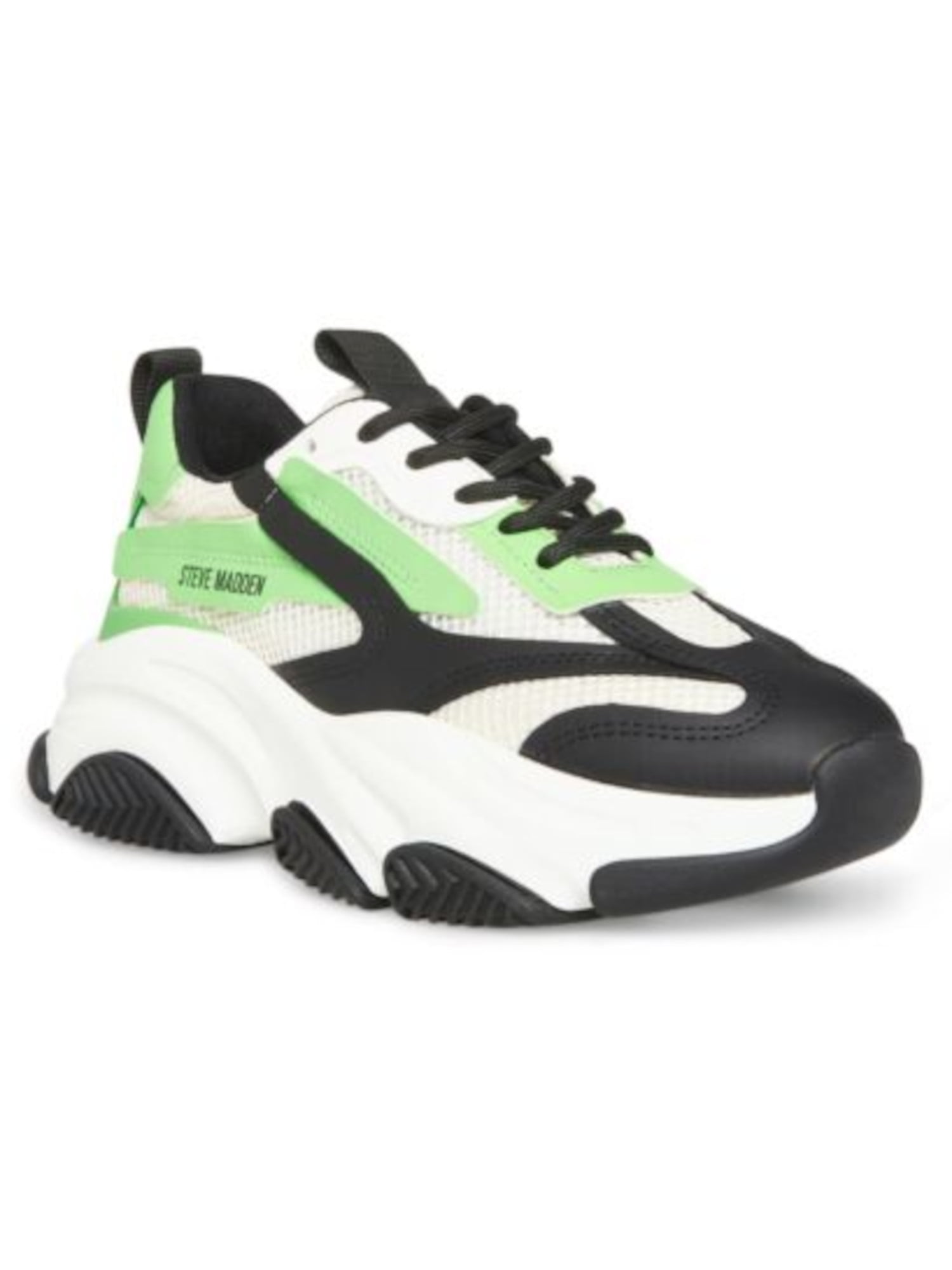 Steve Madden Possession Lime Fashion Lace Up Boyfriend Chunky Platform  Sneakers (Lime, 8.5)