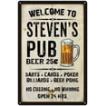 thumbnail image 1 of STEVEN'S Pub Sign Vintage Man Cave Bar 8 x 12 High Gloss Metal 208120028021, 1 of 1