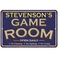 thumbnail image 1 of STEVENSON'S Blue Game Room Sign Metal Wall Decor 8x12 208120002436, 1 of 1