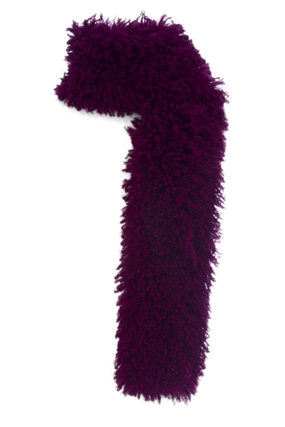 Women's Cabernet Faux Curly Mongolian Lamb Scarf #719 Sz O/S NEW