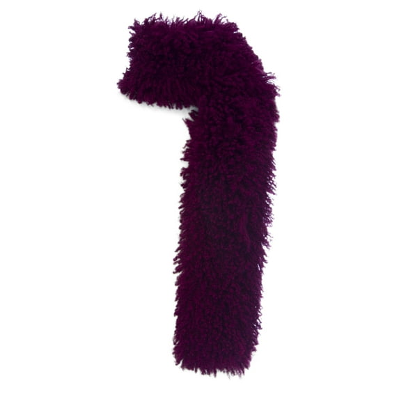 STEVIE MAC Women's Cabernet Faux Curly Mongolian Lamb Scarf #719 Sz O/S NEW