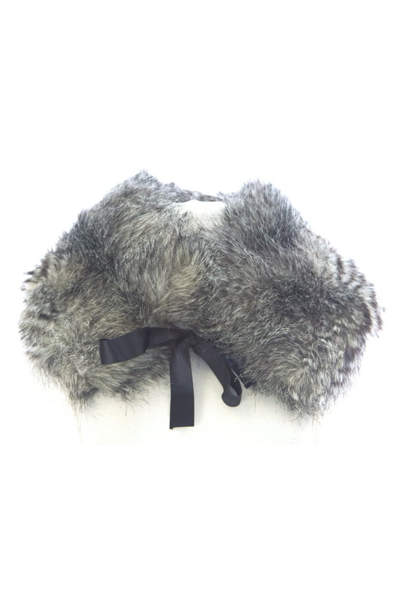 Women's Grey Faux Fur Hand-Made Fashion Collar Scarf #6424 Sz O/S NEW