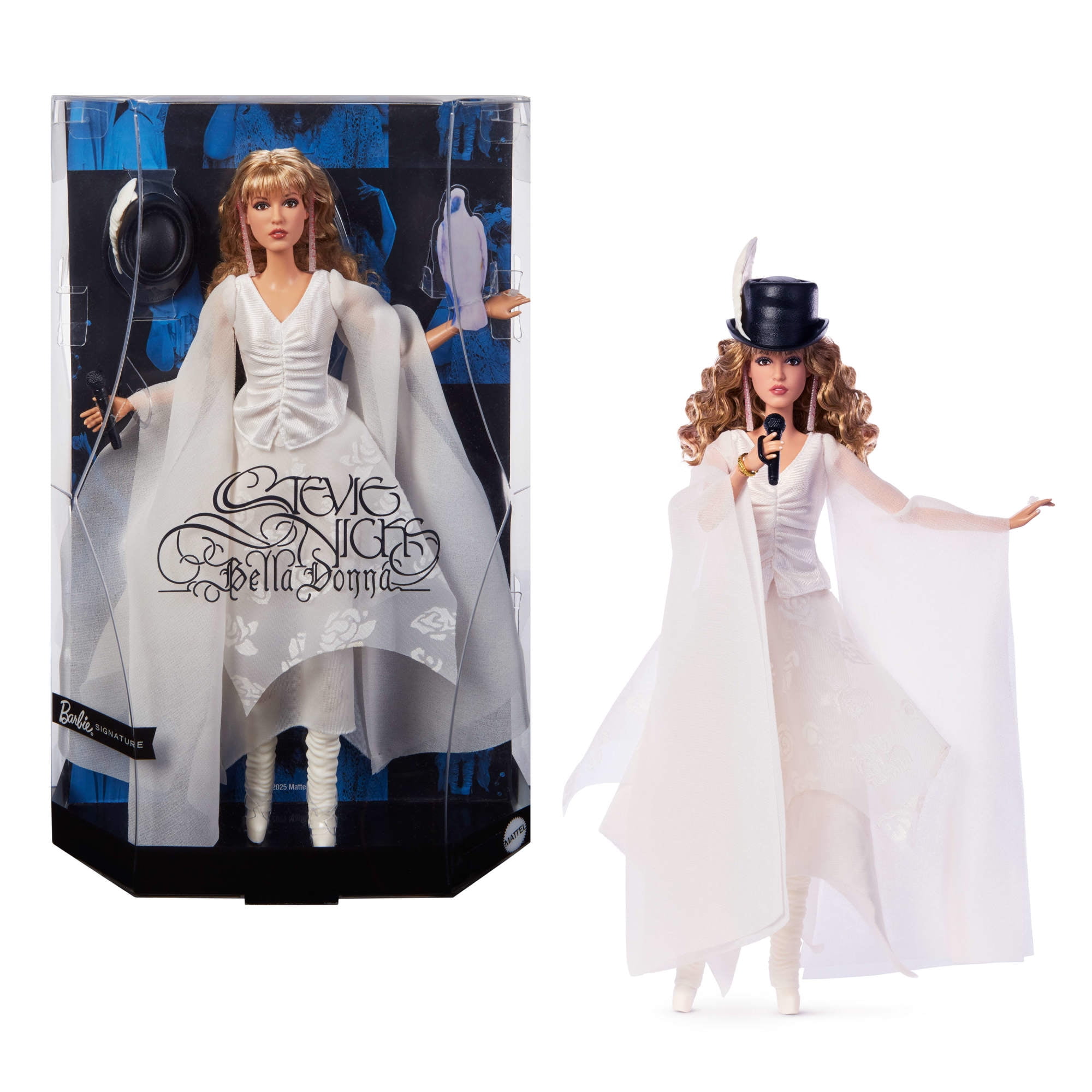 Barbie Signature Stevie Nicks Bella Donna Collector Doll with Flowing White Dress & Accessories