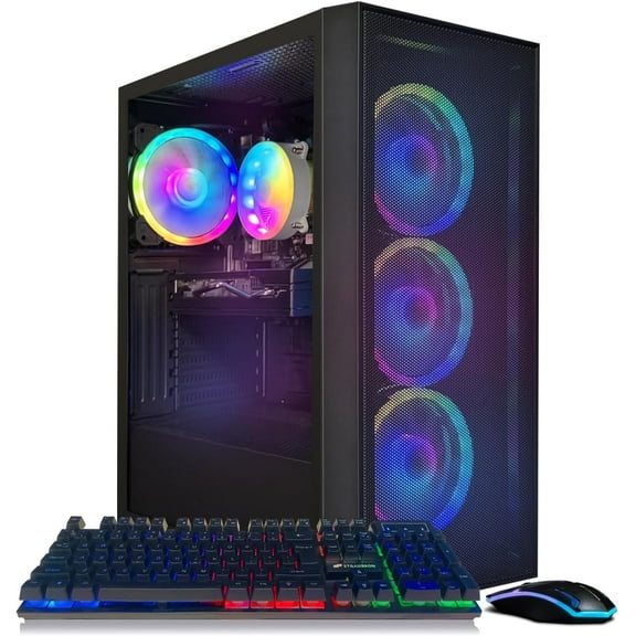 STGAubron Gaming Computer, RX 580 8G, Intel Core i7 8th Gen, 16G DDR4 Ram, 1T Ssd, Wifi, BT 5.0, Windows 11 Home