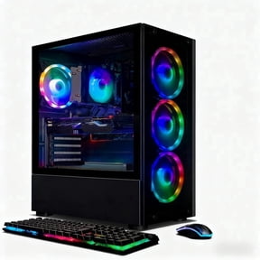 STGAubron Gaming Desktop PC, AMD Ryzen 5 2600 up to 3.9GHz, 16G DDR4, 512G SSD, GeForce RTX 2060 6G, 600M WiFi, BT 5.0, RGB Fan x4, Windows 11 Home