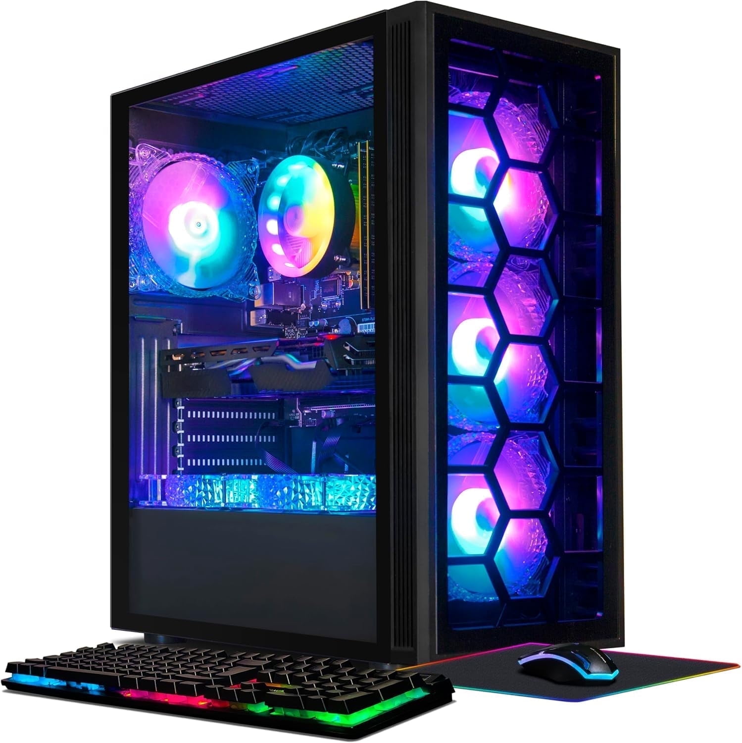 Foxtec Gaming PC Desktop, Intel i7 up to 3.9GHz, 16GB RAM, 1TB SSD