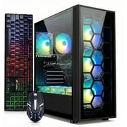 STGAubron Gaming Desktop PC, GeForce RTX 3050 6G, Core i7 up to 3.9GHz,512G SSD, 16G RAM,WiFi 6, BT 5.0, RGB Fan x6, Windows 11H