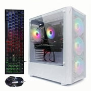 STGAubron Gaming Desktop PC, Intel Core I7 up to 3.9G, RX 580 8G, 16G RAM, 1T SSD, WiFi 6, BT 5.0, RGB Fan x4, Win 11 Home