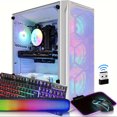 thumbnail image 1 of STGAubron Gaming Desktop PC, Intel Core i7-6700, 32G DDR4 Ram, 2T SSD, RTX 3060 Ti 8G Graphics, 600M Wifi, Bt 5.0, RGB Fan x7, RGB BT Sound Bar & Gaming Mic, Win11 home, 1 of 6