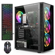 STGAubron Gaming Desktop PC, Xeon E5, 16G DDR4, 512G SSD, RX 550 4G, RGB FAN*4, WIFI, BT 5.0, W11H64