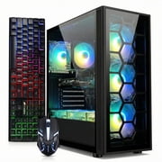 STGAubron Gaming PC Computer, Ryzen 5 2400G,RX 580 16G,16GB DDR4, 512GB SSD, WiFi 6, BT 5.0, RGB Fan x 6, Win 11 Home