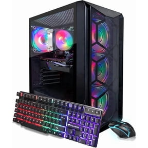 STGAubron Gaming PC Desktop, RX 580 16G, Intel Core i7 up to 3.9G, 16G Ram, 512G SSD, Wifi 6, BT 5.0, RGB Fan x4, Win 11 Home