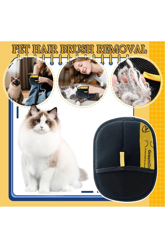 1pc Double Sided Grooming Glove,Grooming Glove For Pet,Pet Grooming Gloves,Versatile Grooming Gloves,Pet Brush Glove For Dogs And Cats,reusable electrostatic grooming mitts