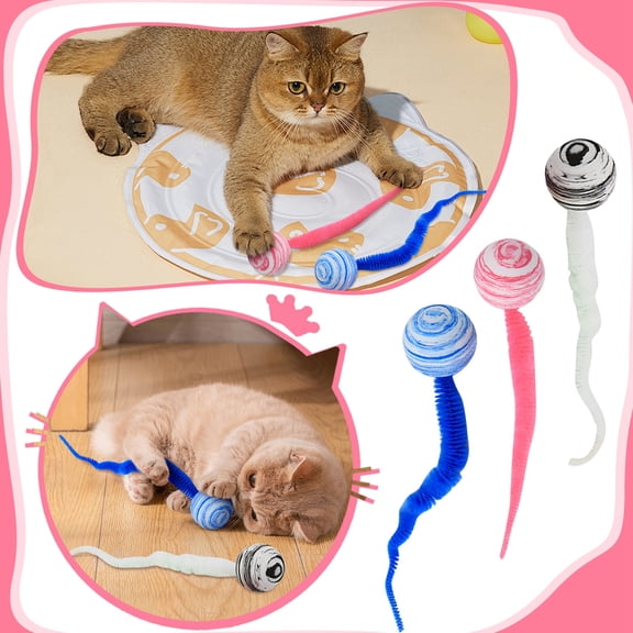 STGRGFHY Cat toys for indoor cats,Interactive Cat Toy,2025 New Cat Toy for Indoor Cats, Intelligent Rolling Ball Toys, Kitten Toys for Bored Indoor Cats/Dogs,cat toys,magic bouncy ball,Black