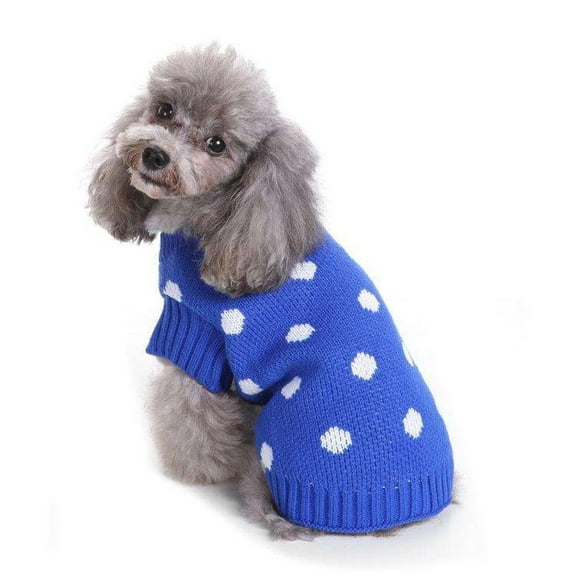 STGRGFHY Christmas Dog Ribbed Knit Sweater Knitwear Turtleneck Snowflake Kintted Doggie,dog clothes for small dogs,dog sweaters For Sphinx small Cat Dog Sweater York Warm Dog Clothes Blue L