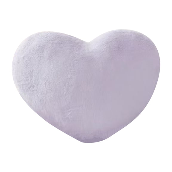 STGRGFHY Cute Love Throw Pillows Gifts 12",Heart Pillows,Heart Shaped Pillows,pink pillows,Ultra Faux Rabbit Fur Soft Small Cute Fluffy Pillows,Women Kid Girls Living Room Decor Gift,Purple